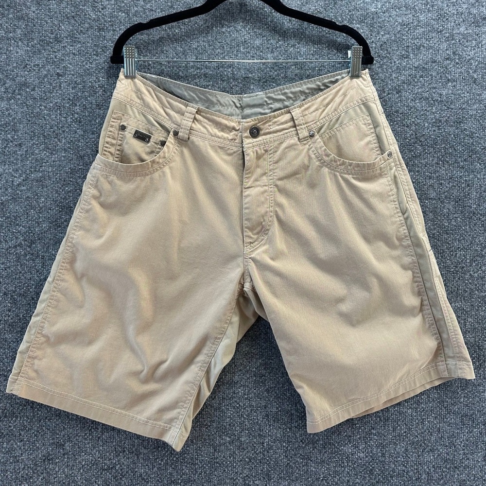 Kuhl Born In The Mountains Mens 34 Tan Hiking Outdoor Utility Shorts Khaki